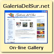 Online Gallery for art and artists. Sale on-line! With Homepage screen-shot of the Gallery.